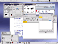 図VLI005　Vine のデスクトップ環境（デフォルト）
